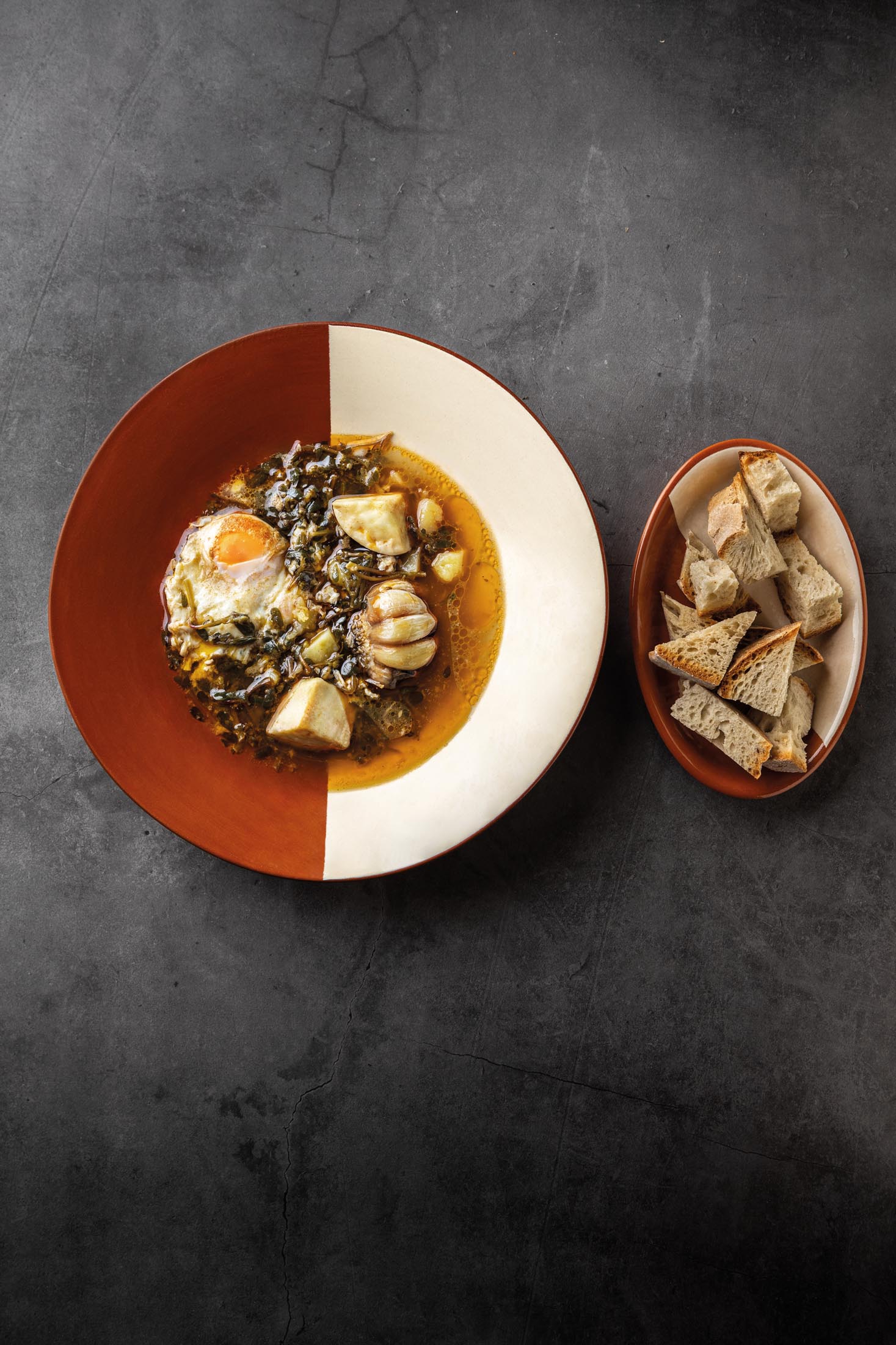 Sopa de Beldroegas com Ovo e Queijo